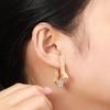 European & American Fashion Five-Pointed Star Stud Earrings: Women's Simple Painted Style Jewelry