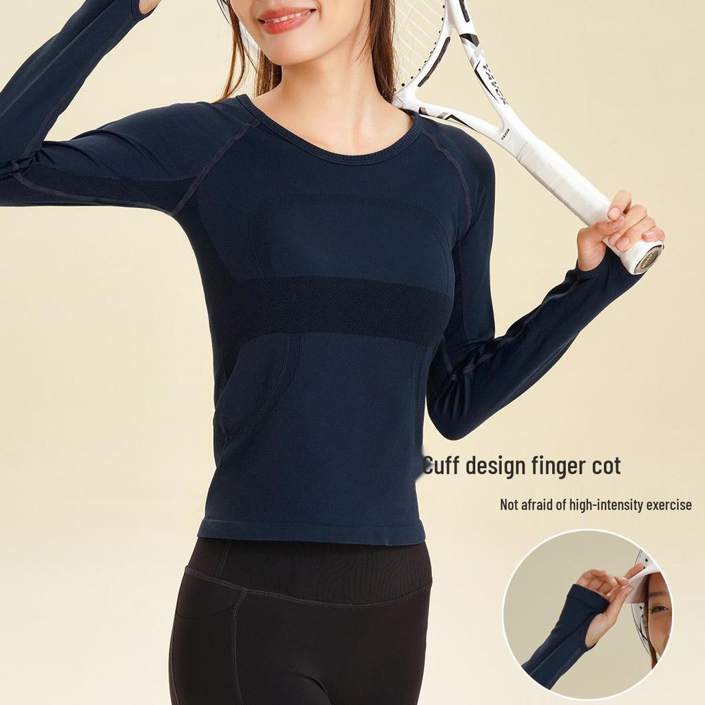 Lulu Women's Long-Sleeve Quick-Dry High-Elastic Yoga and Pilates Slim-Fit Running Top