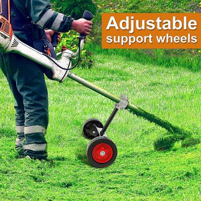 Lawn Mower Support Frame Adjustable T-shaped Lawn Mower Auxiliary Wheels Labor-saving Portable Walk Behind