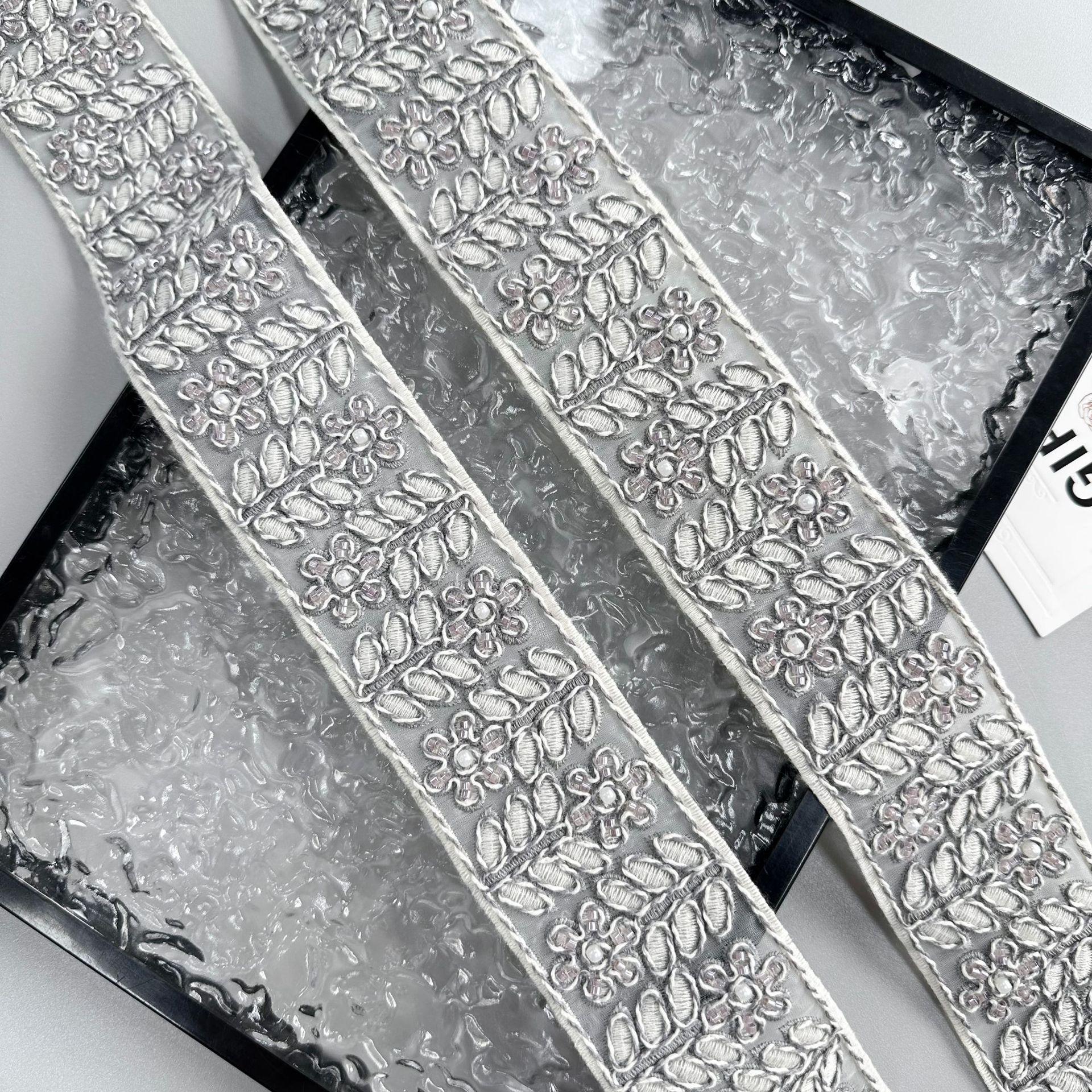 

Изысканные 5 см Автомобильная нить-стренд Декоративные бусины Вышивка Кружево Одежда Украшение окна Аксессуары для багажного ремня Кружевные аксессуары T3178 gray one size