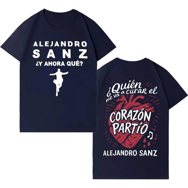 

Singer Alejandro Sanz 2026 Trendy Graphics Short Sleeve Tshrit Unisex Women Hip Hop Cotton Punk Casual Y2K Clothing Fans Gift 4XL