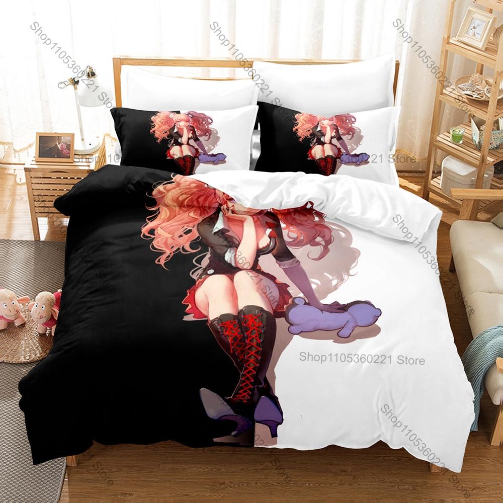 Danganronpa Monokuma Bedding Set 3Pcs Quilt Cover Pillowcase Cartoon Home Textile All Sizes Bed Set