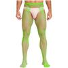 Mens Mid Waist Hollow Out Cutout Opening Crotch Tights Stockings Leggings Elastic Waistband Pantyhose