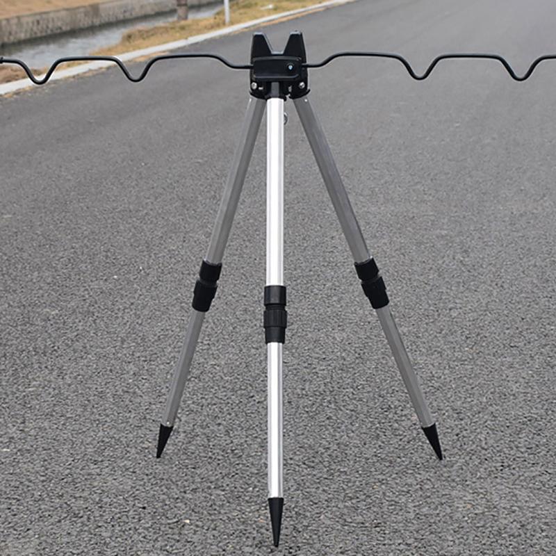 1Pc Telescopic Bracket Holder Sea Pole Support Frame 3-Fold Aluminum Alloy Fishing Rod Rest Base Load-Bearing Tripod Stand