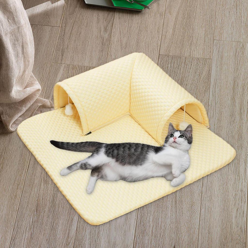 Cat Bed Cooling Mat Multifunction Reversible Easy To Carry Clean Exercising L Molding