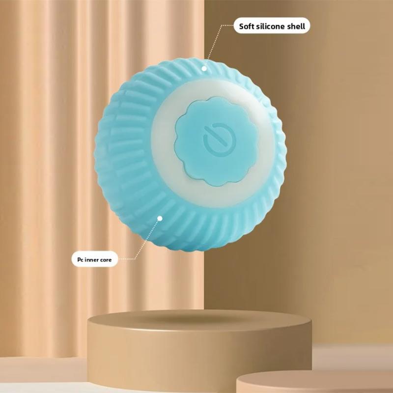 Electric Intelligent Cat Toy Silicone Automatic Ball Rolling Anti-Gnawing Jumping Pet Products Usb Recharge Pet Interactive Toy