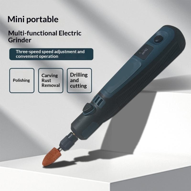 Efficient Variable Speed Engraving Pen Electric Polisher Includes Grinding Polishing Attachments and Safety Protections