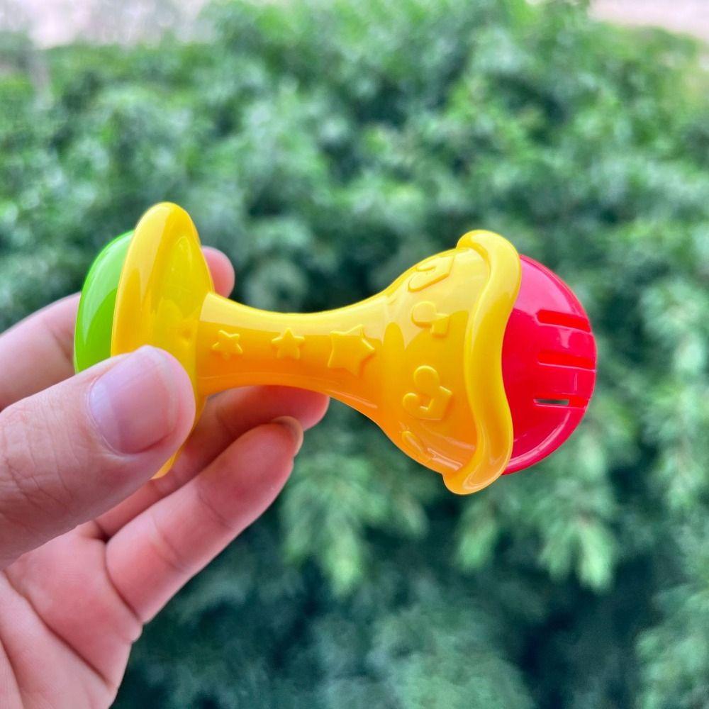 Non-Toxic Musical Instrument Toys Chewable Hand Bell Toys Grasping Listening Baby Rattle  Kids Gift