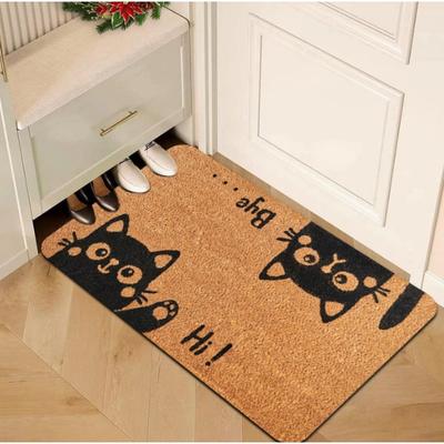 Paillasson d'entrée Chat Cartoon Antidérapant Tapis d'accueil d'intérieur pour Décoration de Maison Tapis Motif Animal Mignon pour Entrée Salon Chambre