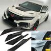 4X Universal Black Glossy Front Bumper Lip Canards Diffuser Splitter F