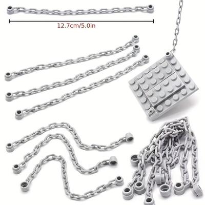 5pcs Chain 1x16 Length Building Block Accessories Moc Military City Figures Scenes Model Components Assembly Gifts Diy Creative Toys
