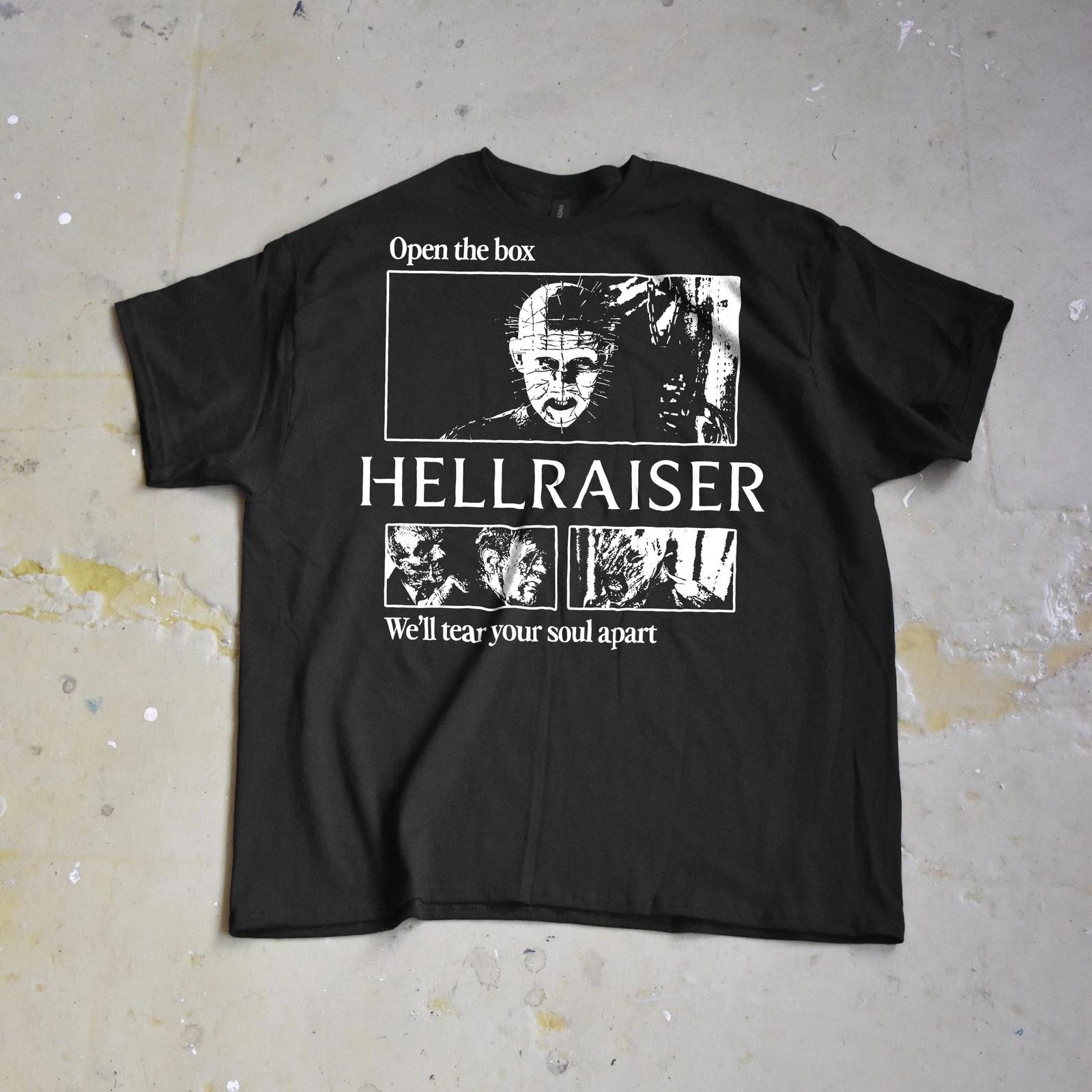 Hellraiser T Shirt, Clive Barker Horror Movie Tee, Pinhead Cult Classic Shirt, 2XL