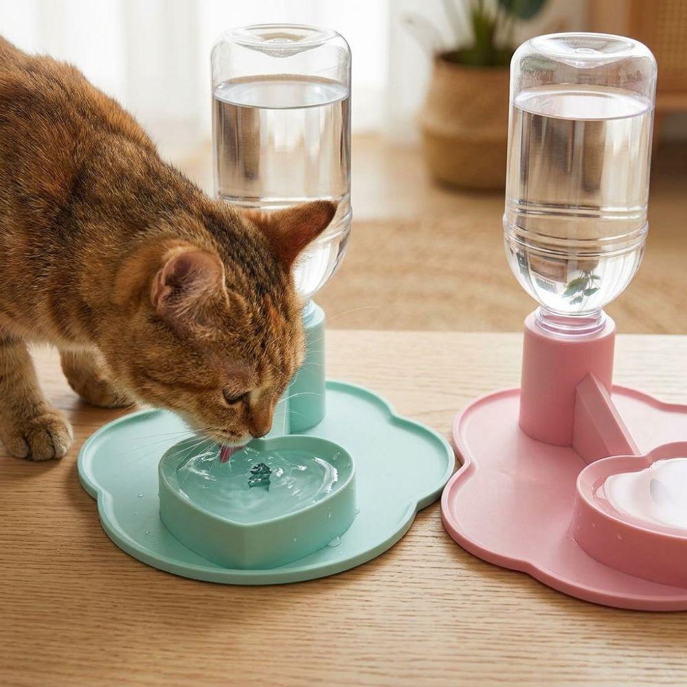 Rutschfester Katzen-Schwerkraft-Wasserspender Kunststoff Haustier-Wasserbrunnen Automatischer Haustier-Wassertank Innenbereich