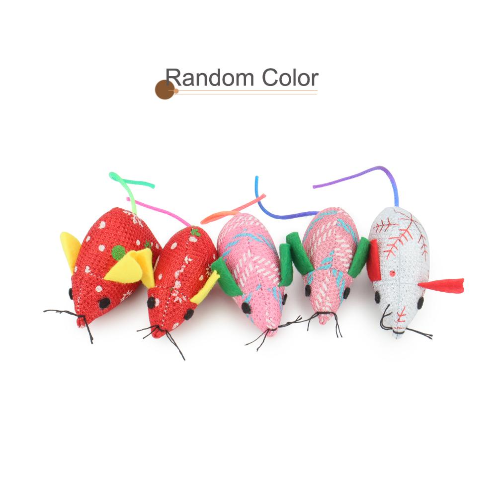 5pcs Mix Pet Catnip Mice Cats Toys Christmas Mice Cat Interactive Toy Kitten Pet Catnip Toy