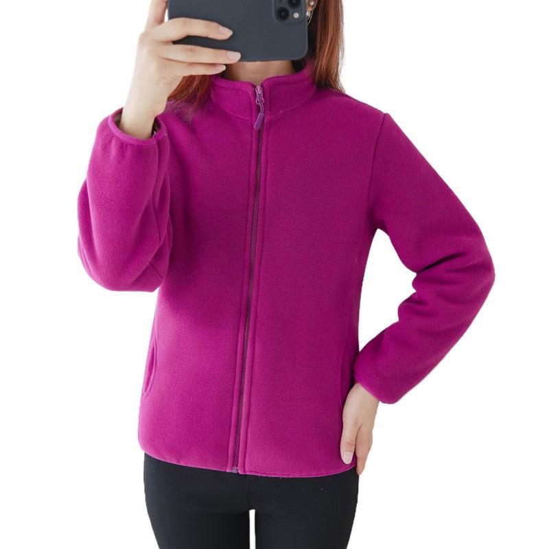 Autumn and Winter Coat Womens Fleece Thickened Warm Fleece Top Comfortable Fit Mother Outfit