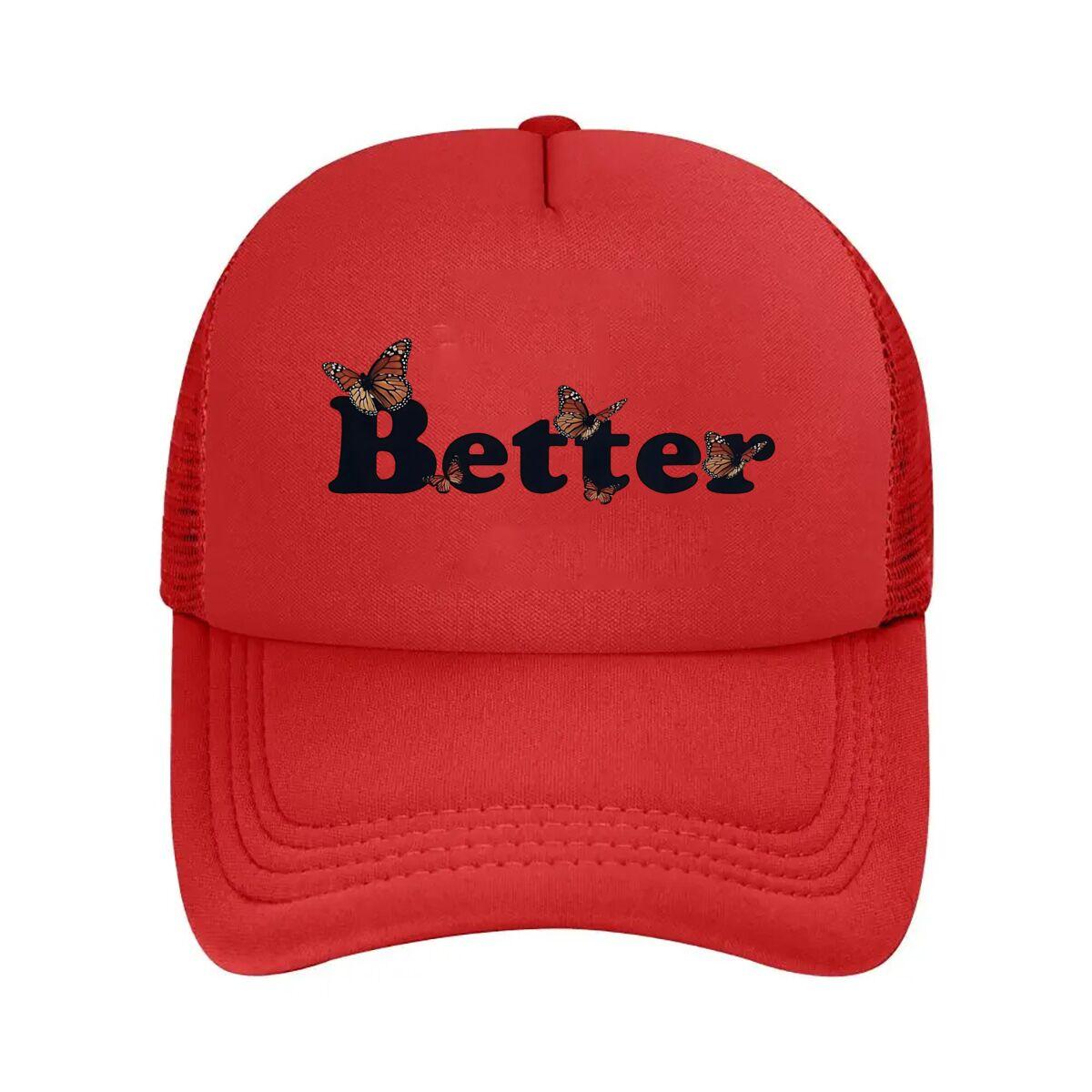Better with Butterflies Mesh Baseball Cap One Size