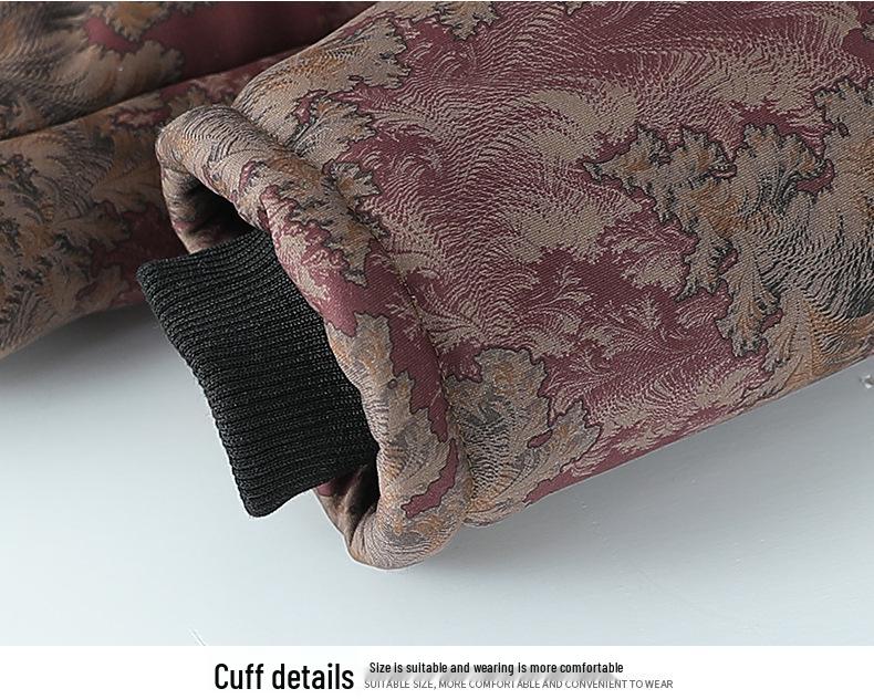 Mormors vinterbomullsjacka med fleecefoder: Varm, förtjockad jacka för äldre