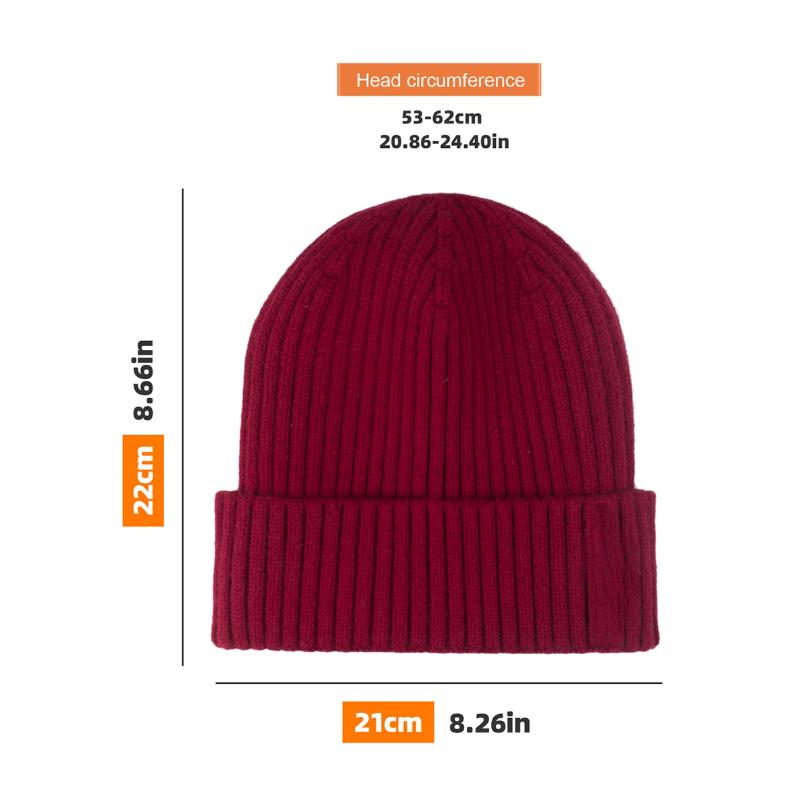 

Winter Hats Thickened Knitted Beanie Caps Elasticity Pullover Hat Warm Outdoor Winter Snow Cap Riding Windproof Hat коричневий