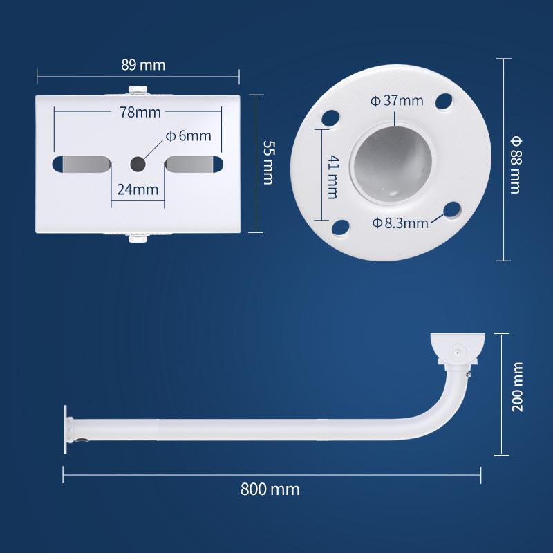 Universelle Rostfreie Aluminiumlegierung Schwenk-Neige-Kamera Schutz-Wandhalterung für Innen-/Außenbereich