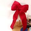 Large Size Christmas Tree Bow Pendant Extended Ribbon Xmas Bow-knot Pendant  Window