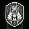 Men's Vintage 925 Silver Wolf Head Body 18k Gold Plated Ring Gift Party Jewelry Ring