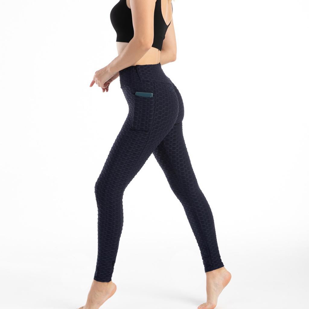Women Fashionable Pocket Yoga Pants High Elastic Hip Lifting Slim And Sweat Pant