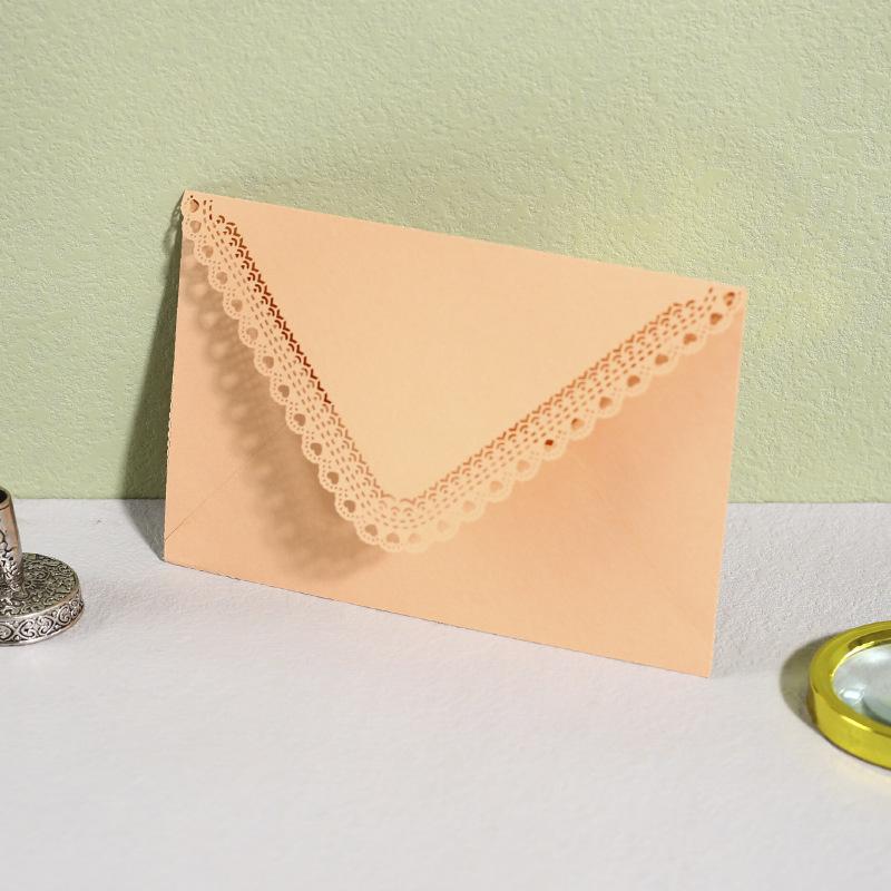 Colorful Laser-Cut Lace Triangular Invitation Card for Weddings and Birthdays