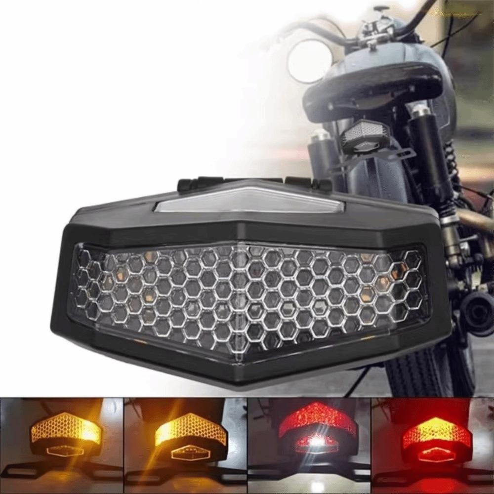 Universal Motorcycle LED Taillights 12V Rear Brake Stop Tail Lamp Durable License Lamp  Motor Bike
