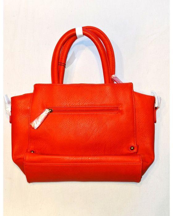 Sac à main - Le Temps des Cerises - LOOP 13 - Mandarine - 100% PU - Zippée - Compartiments de rangement