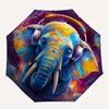 Elephant Automatic Folding Umbrella 8 Ribs Lightweight Design, Durable Iron Frame, Small and Portable, Ideal for Birthday or Christmas Gif