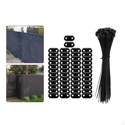Fascette per Parapetto da Giardino con Schermo Privacy, Fascette Stringicavo e Accessori di Fissaggio