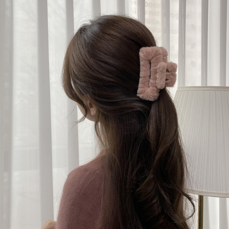 

Ultra-fine square hair clip, winter updo hair pin Purple