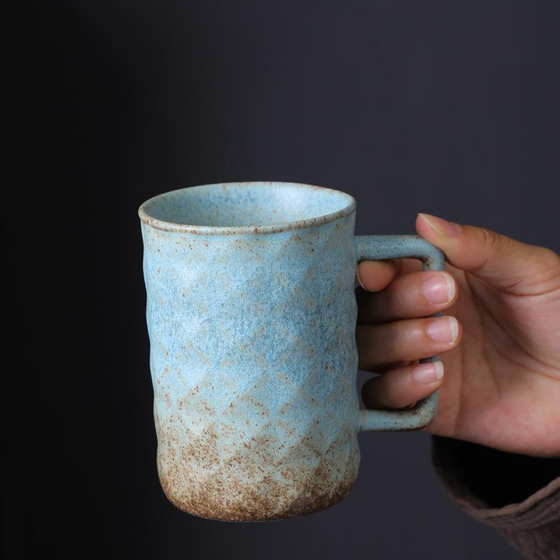 Ceramic Coarse Pottery Cup Vintage Cup Japanese Coffee Cup Retro Kiln Change High Value Creative Water Cup