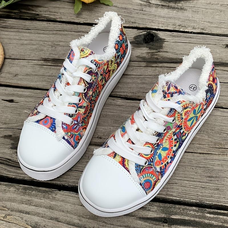 Bold Patchwork Color Collision 2025 New Canvas Comfortable Casual Sleeve Women's Shoes Sunflower Gothic Style