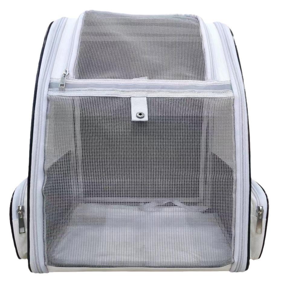 Sac à dos portable à double bandoulière pour chat - Sac de voyage pliable, tendance et de grande capacité pour animaux de compagnie