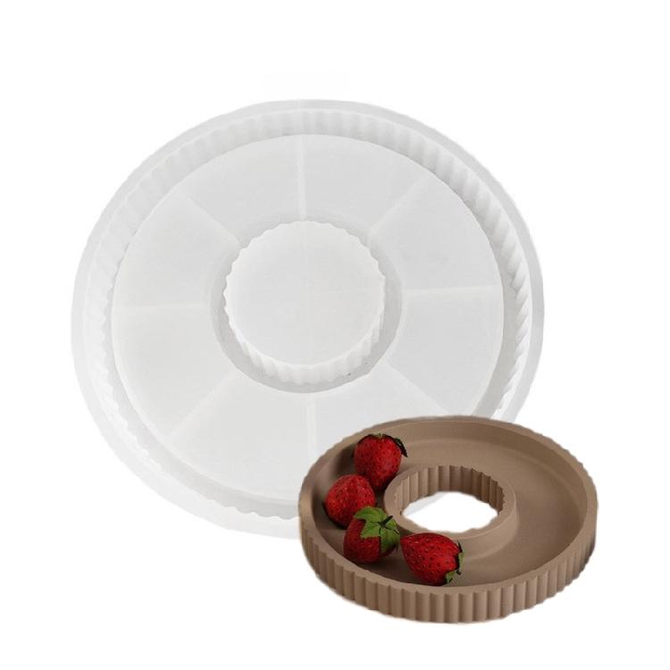 Silicone Dish Mold DIY Hollow Tray Moulds Unique Plate Molds Round Epoxy Molds Silicone Material for Hand-Making Lover