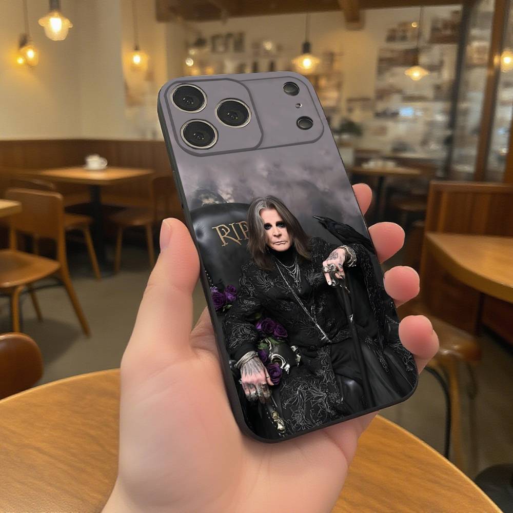 Singer O-Ozzy Osbourne Phone Case For iPhone 17,16,15,14,13,12,11,Pro,XS,Max,XR,Plus,E,SE4,Mini Black Soft Cover iPhone14Plus
