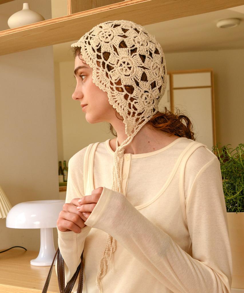 Pigment Flower Roche Bonnet Hat (Kht260130)