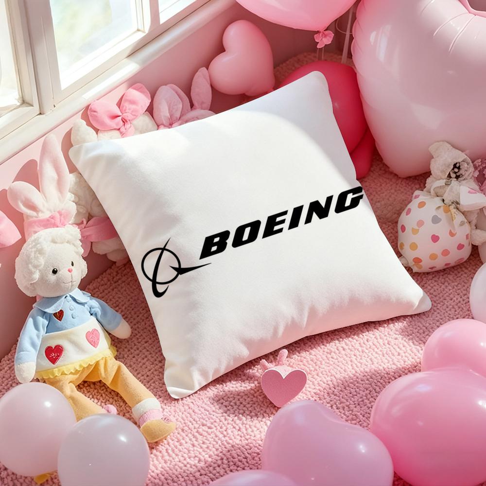 Luxuriöser B-Boeing Kissenbezug Plüschstoff Weich Doppelseitig bedruckt Sofa Warm Winter Zuhause Kindergeschenk Kissenbezug