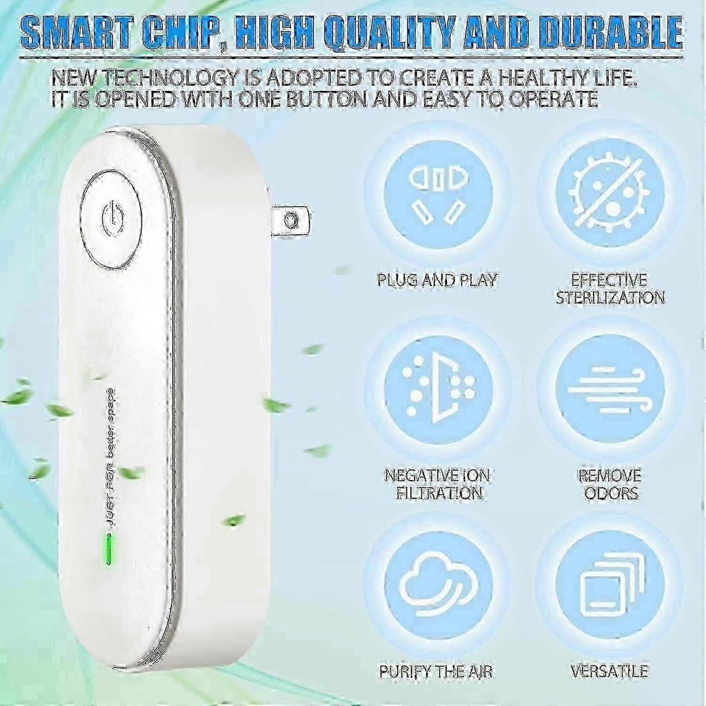 New 3-pack Plug-in Air Purifier Portable Negative Ion Generator Filterless Air Ionizers Home Air Filter Removes Odors Air Freshener