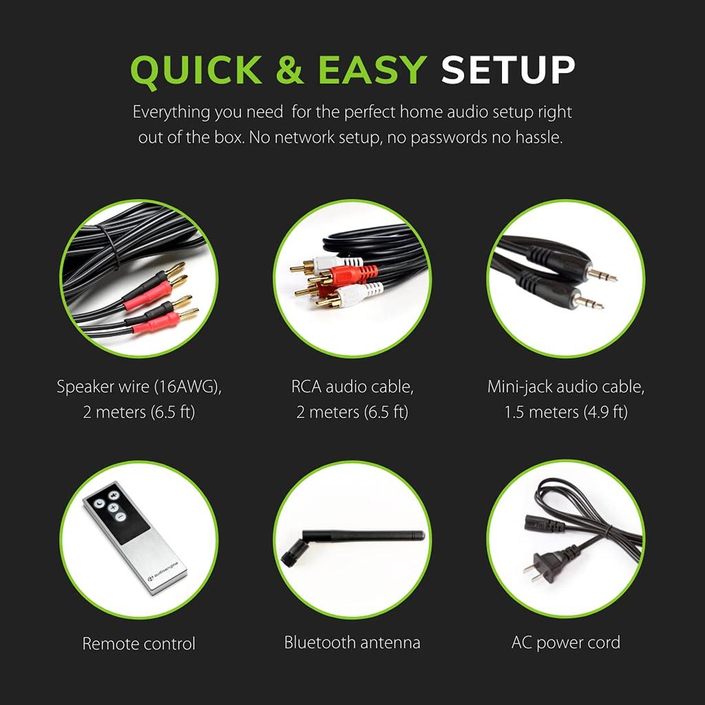 HD6 Kabelloser Aktivlautsprecher l Heim-Musiksystem im Bücherregal-Stil Bluetooth aptX HD DAC-Verstärker l AUX optisch digital SPDIF RCA-Subwoofer 24 Bit 150 W