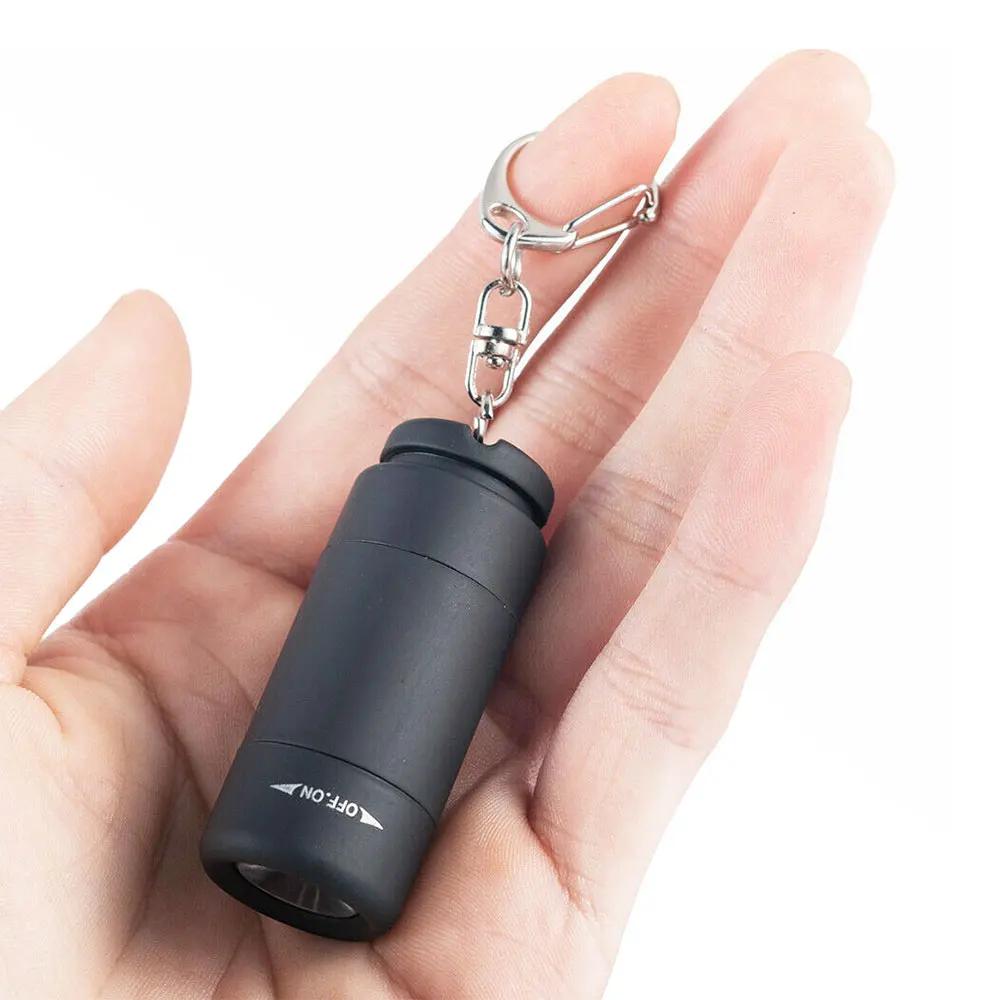 Led Mini Torch Light Portable USB Rechargeable Pocket Keychain Flashlights Waterproof Outdoor Hiking Camping Torch Lamp Lantern