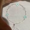 Flower Zircon Hollow Silver Bracelet For Women With Elegant Design Gift For Spring 2026