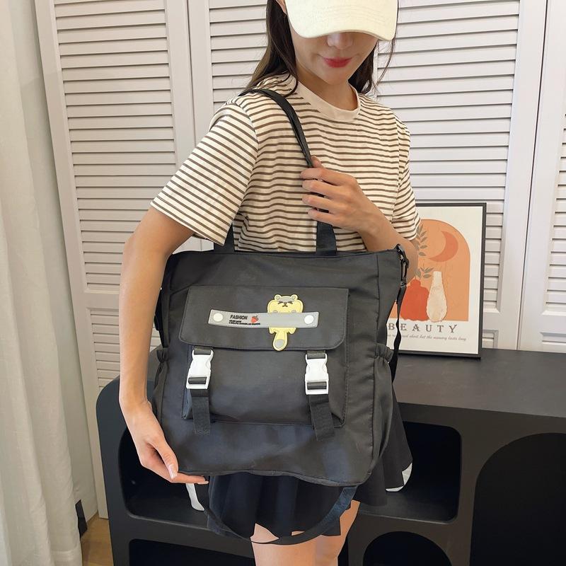 Simple And Versatile Single Shoulder Soft Girl Tote Bag, Student Large-Capacity Commuting Tutoring Class Schoolbag