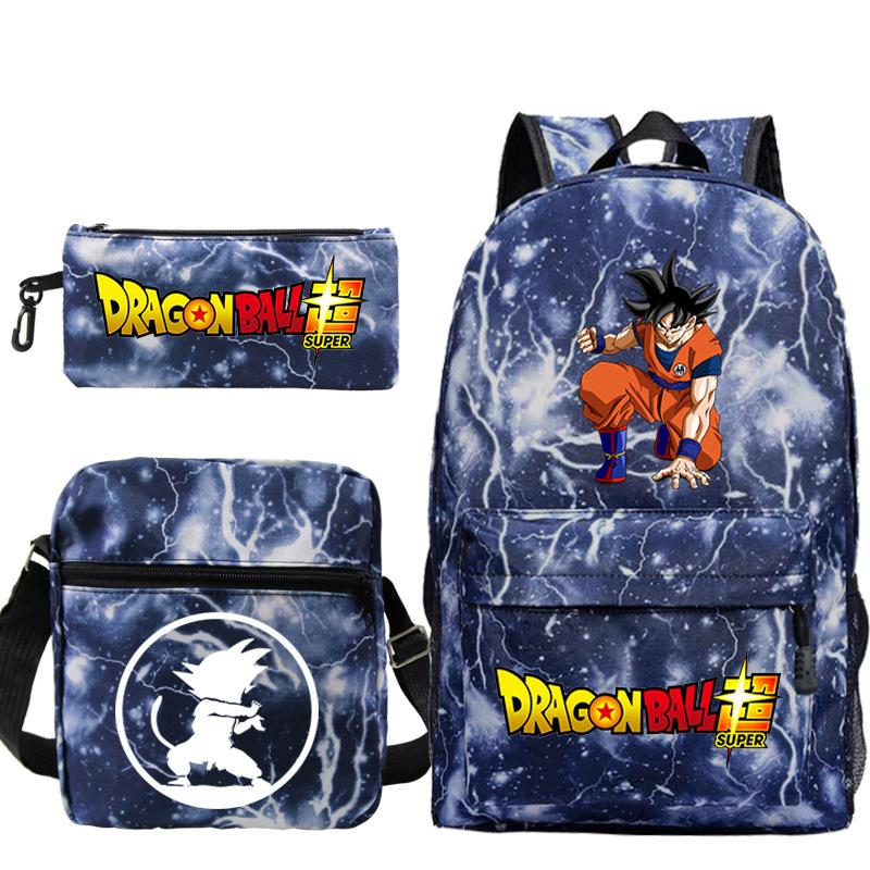 Dragon ball dragon ball three-piece set animation periphery new pencil case set leisure student backpack