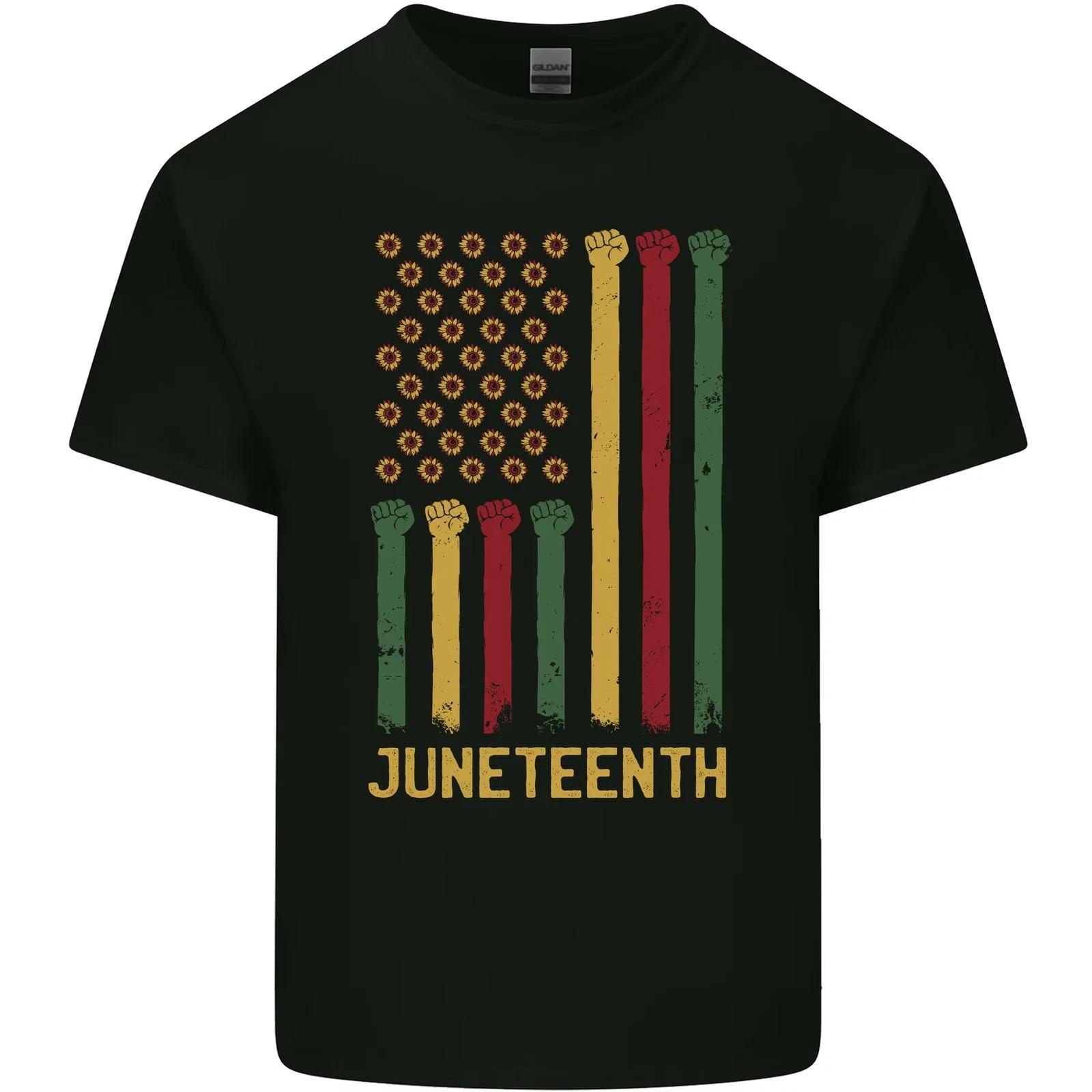 Juneteenth Emancipation Day USA Flag Kids T-Shirt Childrens XL