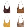 Large Capacity Suede Matte Hobo Bag Zipper Female Tote Bag Cute Vintage PU Crossbody Bag  Students