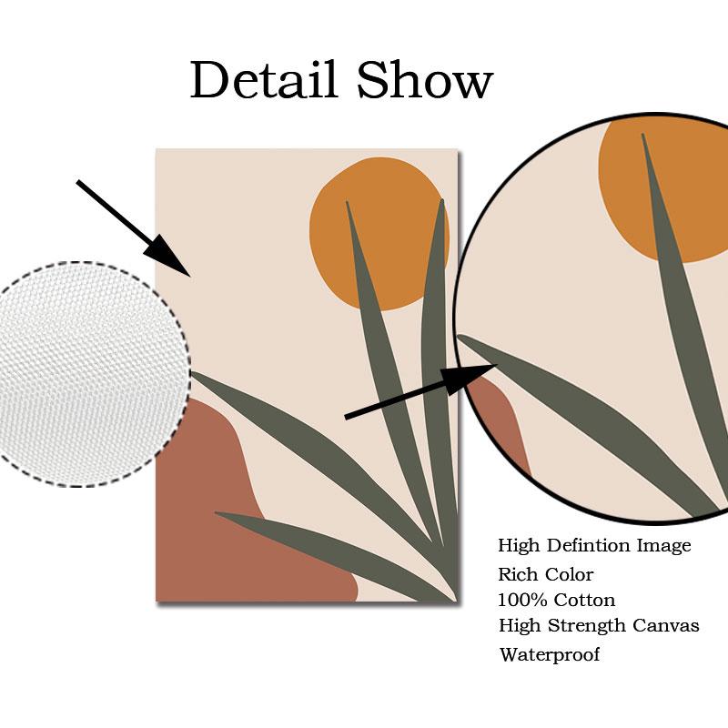 Arte de parede abstrata Boho Poster Decor Terracota Pintura Pôsteres e impressões Line Art Pictures para sala de estar Decoração de casa