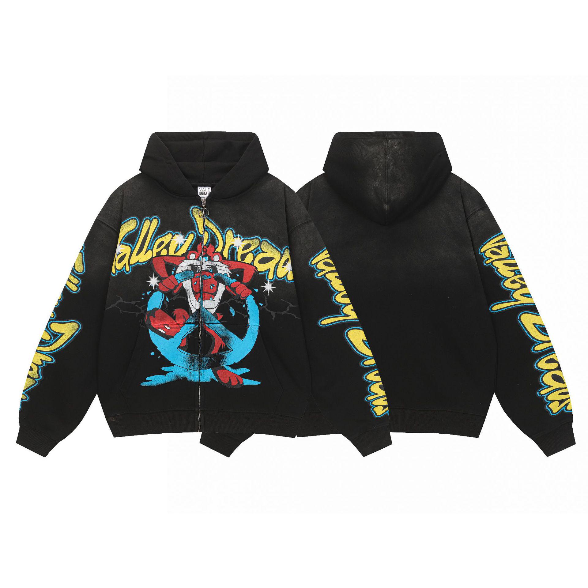 

2025 Autumn/Winter V@ALLEY Trendy Pattern Print Zipper Hoodie Collection M
