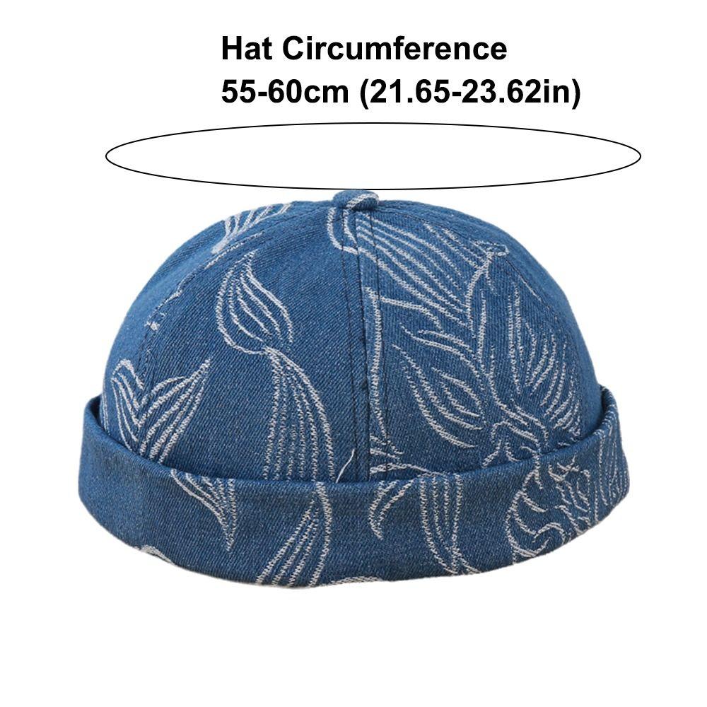 Fashion Washed Cotton Docker Cap Adjustable Windproof Brimless Skullcap Casual Retro Beanie Hat Hip Hop